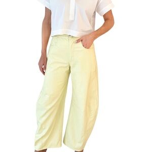 Hunter Bell Soft Yellow Wide-Leg Pants